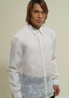  Men's Barong White Jusi fabric 100451 White 